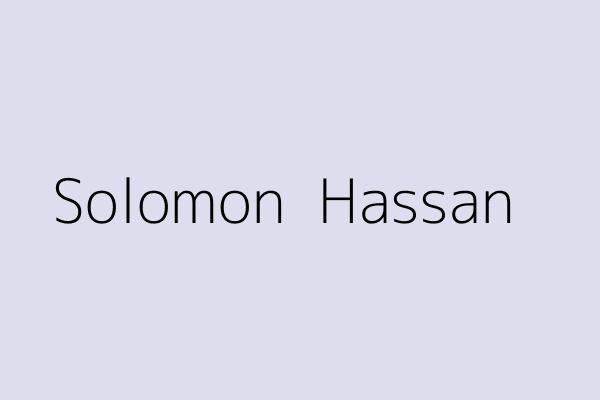 Solomon  Hassan 